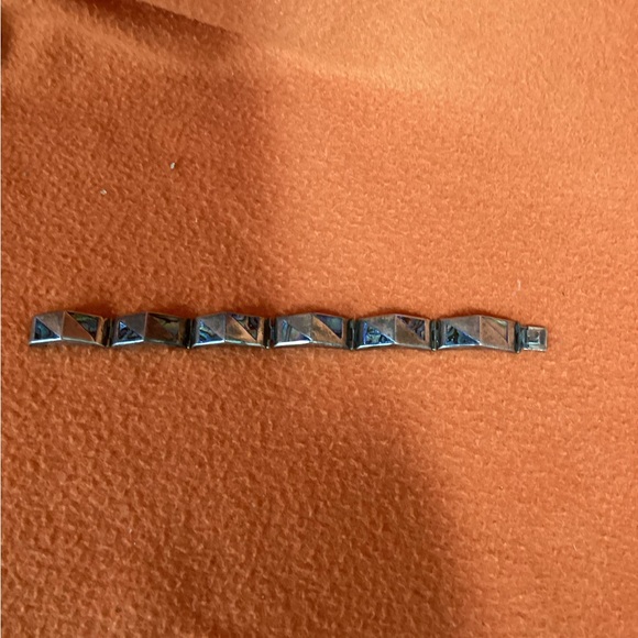 Vintage Sterling Silver Geometric Bracelet - Picture 1 of 9